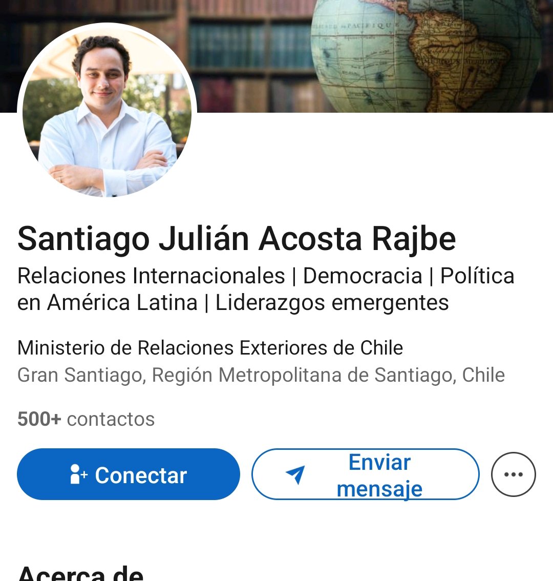 narbonachile's tweet photo. ¿Me están diciendo que aún no se sabe que Santiago Julián Acosta Rajbe, venezolano que estudio en la Universidad Católica Andrés Bello de Caracas, trabaja como Asesor en la Dirección de Planificación Estratégica del Ministerio de https://t.co/1JEbnOvxTX del @GobiernodeChile? 🤐💀 https://t.co/QZLsxbVN5T