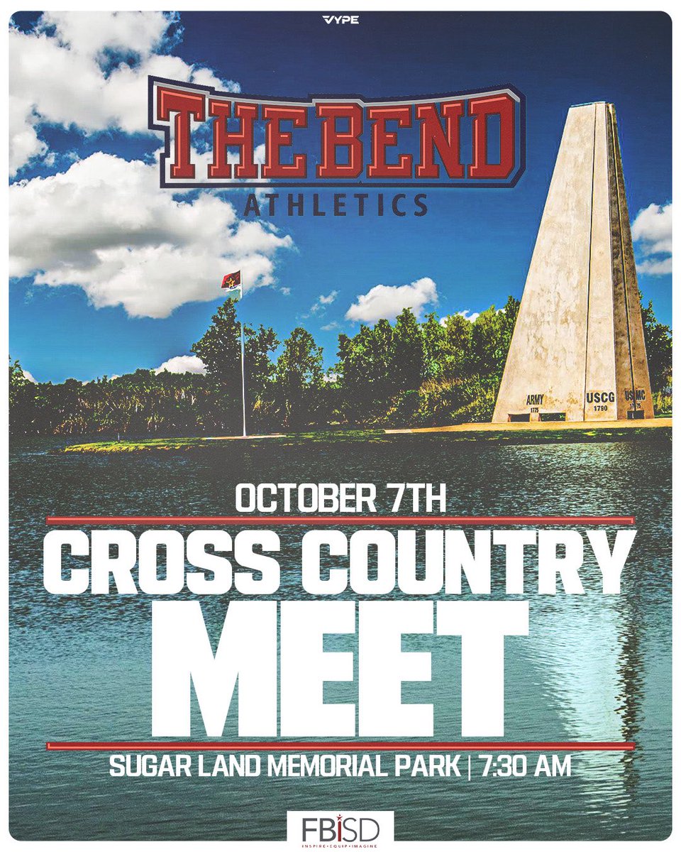 FBISDAthletics's tweet photo. Join us tomorrow morning for the 21-6A District Cross Country Meet:

Varsity Boys-7:30 am
Varsity Girls-8:00 am
JV Boys-8:30 am
JV Girls-9:00 am
Freshmen Boys-9:30 am https://t.co/ruKmPssBSf