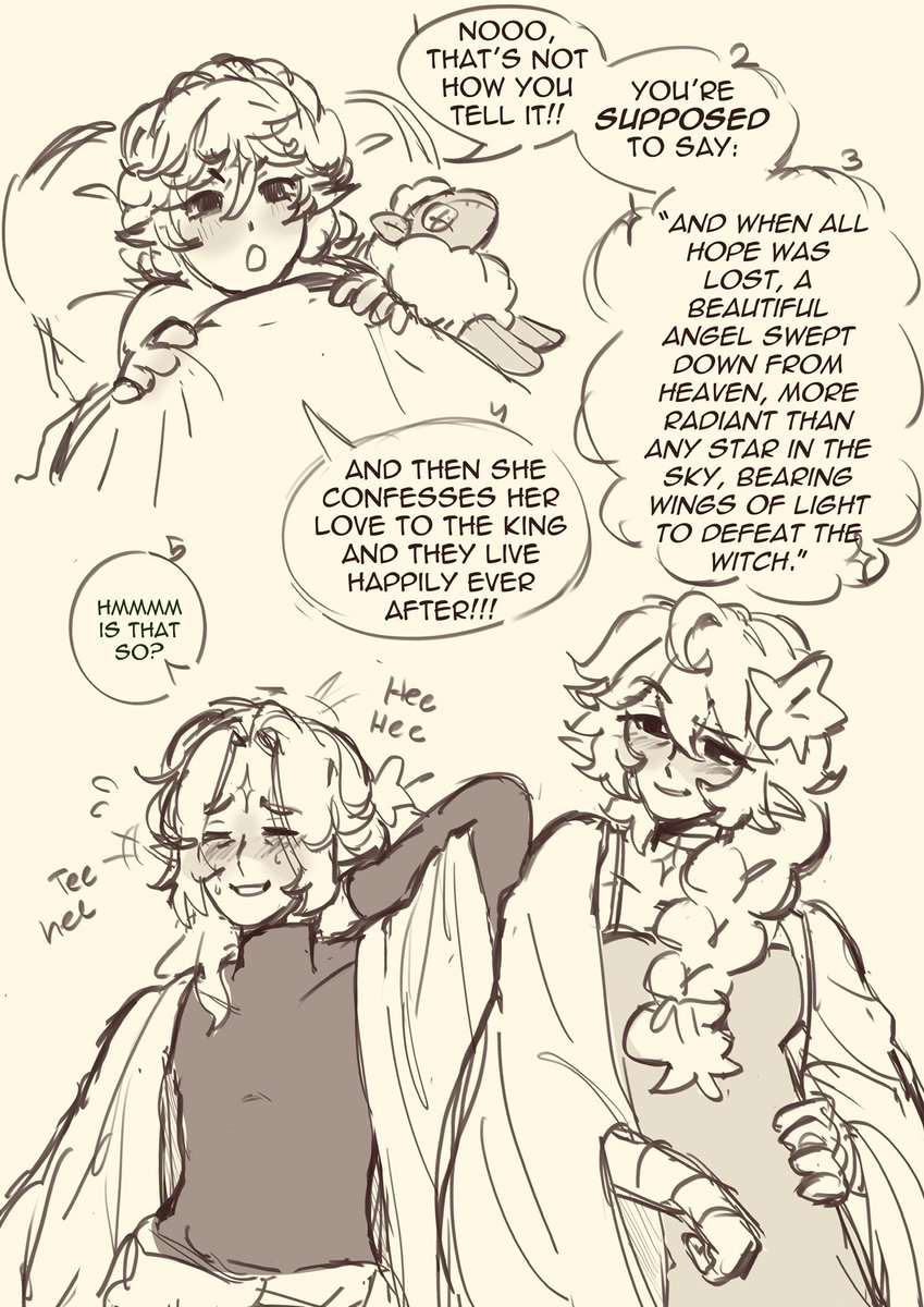 calsieas's tweet photo. #purelilyweek2026 Day 2 AU! Had to do family au I've missed them so bad

Every night before bed Dandelion demands Pure Vanilla tell her a story, and tonight White Lily joins them. I wonder where he got this story from 😉 https://t.co/sucFvbYNox