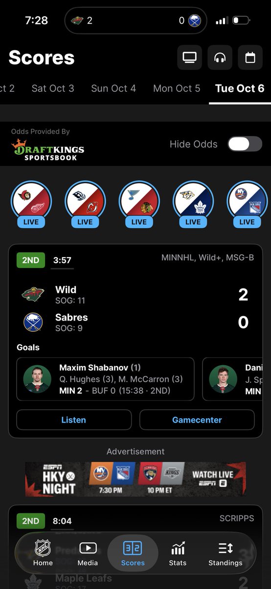 BigginSports's tweet photo. Oh cool Shabonov got his first goal with wild and Hughes is buzzing with three apples… IS THAT MICHAEL MCCARRON THREE APPLES IN THREE GAMES?!!?!?!? https://t.co/gQclIDCilu