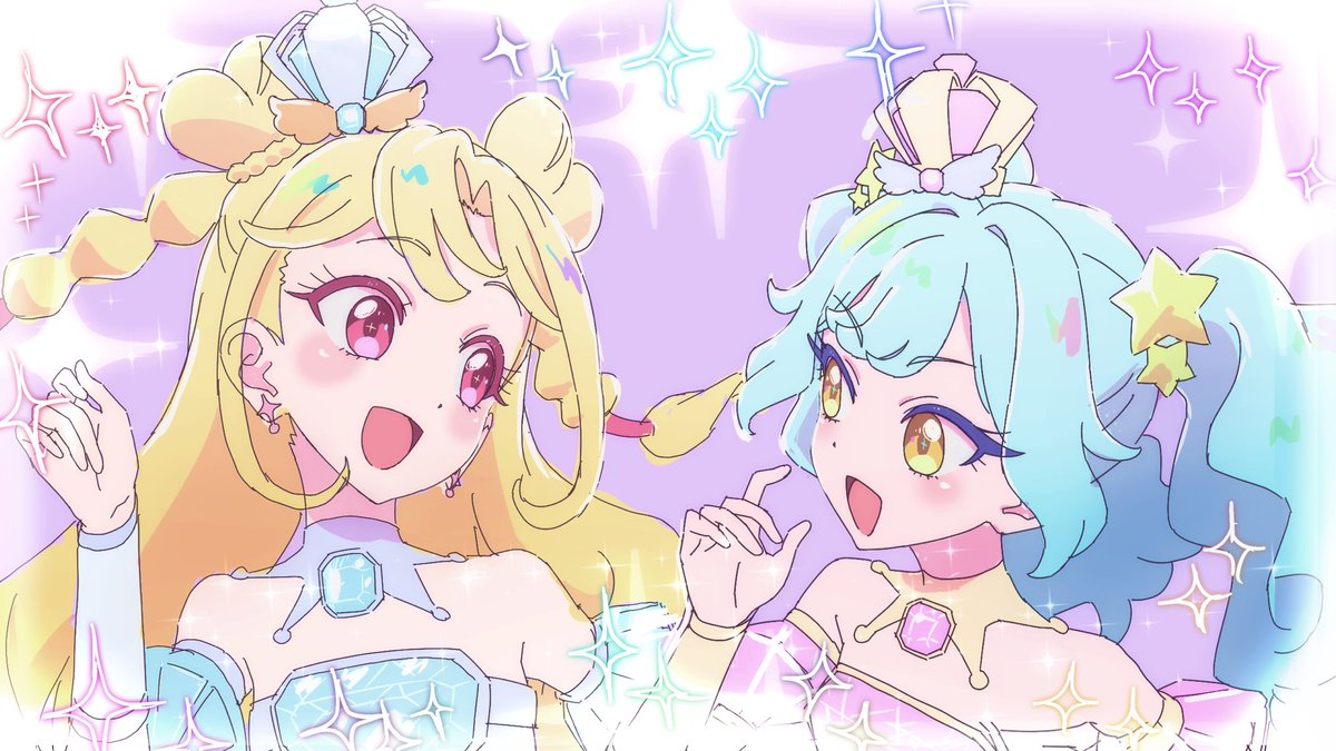 mosh_mallow's tweet photo. 「おねがいアイプリ」の後期エンディング「おねがいテレパシー」のアニメの作画をしたよ！！

おねがいかなえ隊の6人のかわいいとキラキラをつめこみまくったので、ぜひ何度も観て聴いてほしい〜〜

ますますアツいおねがいアイプリ、みんなでさらに盛り上げていきたい…！！！

おねがい！！！！！！ https://t.co/EXGmg9VqD6