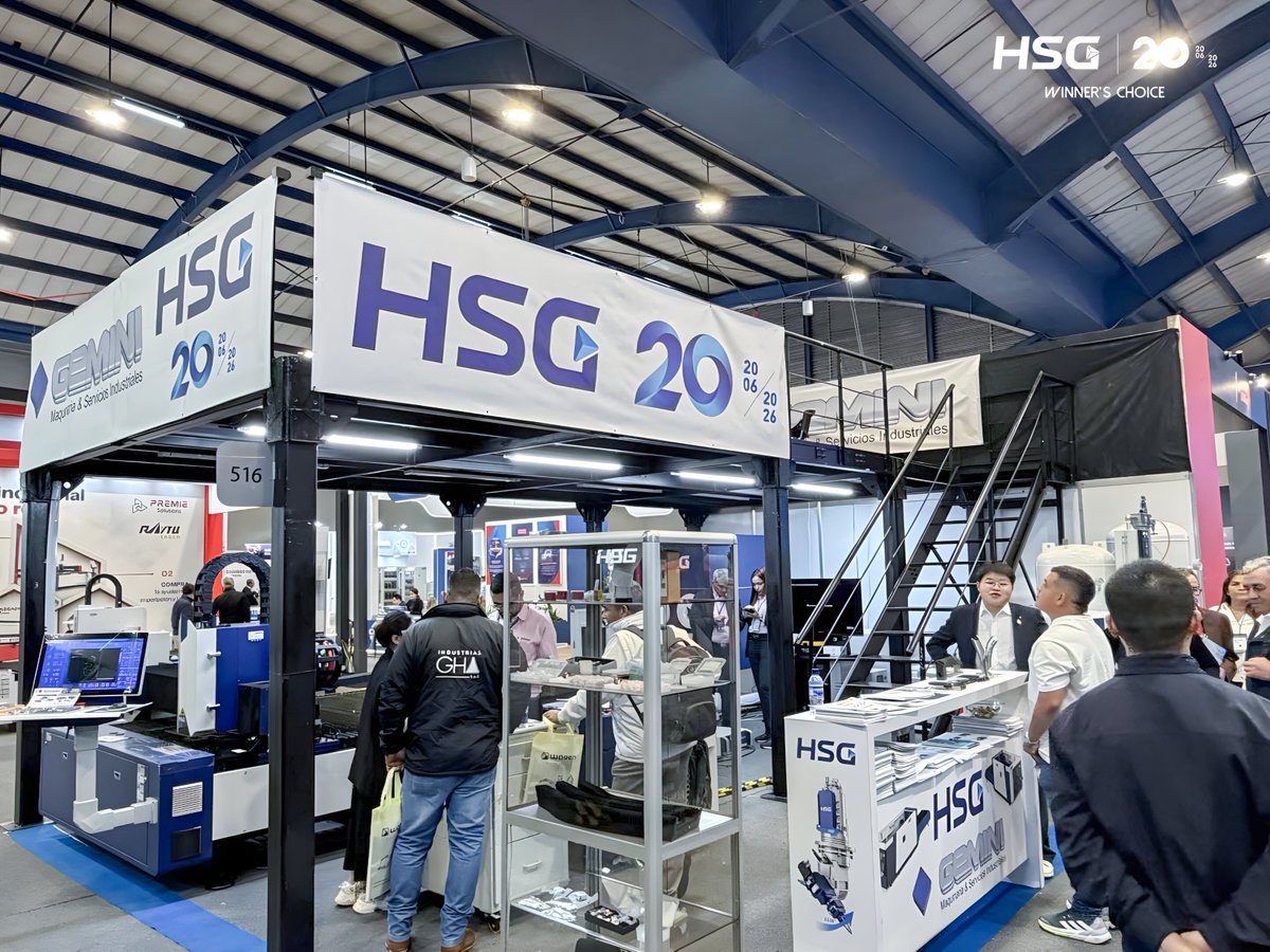 hsglaserchina's tweet photo. #HSGLaser FIB 2026 Bogotá has officially wrapped up!  C‑Series fiber laser cutter and FMW handheld laser welder captured plenty of attention.  Sincere appreciation to our Colombian distributor
@geminicolombia  

for the great collaboration throughout the exhibition.  #FIB2026 https://t.co/nSSja3plGn