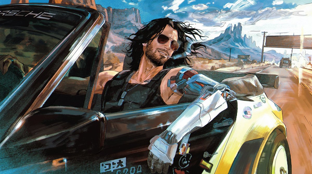 Eudie2077's tweet photo. Ten tonne heartache sitting on your back, #Cyberpunk2077 #JohnnySilverhand #commision https://t.co/PNQBna4xJG