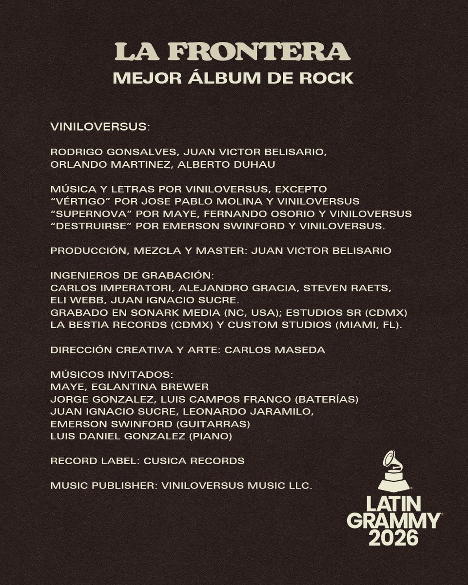 VINILOVERSUS's tweet photo. Queríamos aprovechar esta oportunidad para agradecer a todos los involucrados en la creación de este álbum.

Gracias a todos los que nos escuchan. Este disco es por y para ustedes. 

VV. https://t.co/ZUuW9D2luE