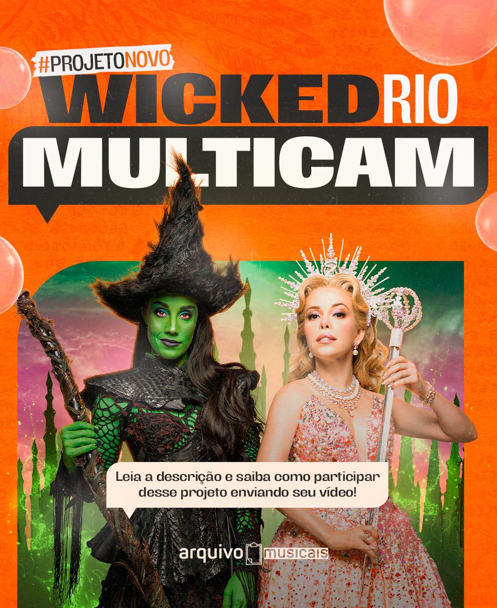onesamfav's tweet photo. 🚨MULTICAM DE WICKED RIO VEM AI! 

Depois do sucesso estrondoso do multicam da montagem brasileira de Wicked em 2023, a galera do Arquivo Musicais se reúne novamente para um novo multicam, mas agora, da tão sonhada temporada carioca. 
Mas, precisam da SUA AJUDA! 🫵🏻
Segue o fio!🧶 https://t.co/Xp1ZAEvJ3U