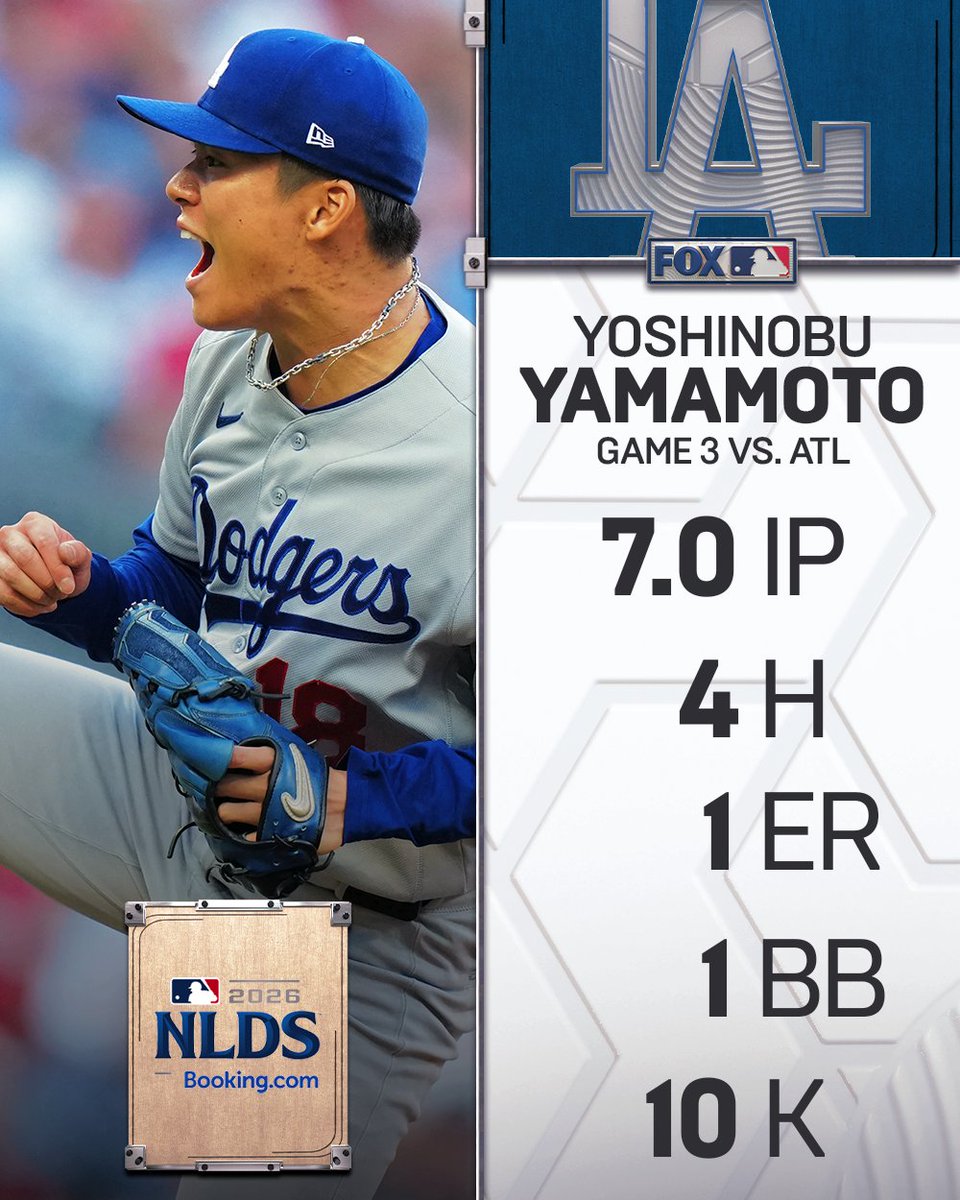MLBONFOX's tweet photo. Postseason Yamamoto still on another level 😤 https://t.co/dc4o3kt0GU