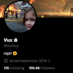 YentheYan's tweet photo. dude i can't stop laughing at this guy. In response to having porn discussion in his discord server and his wife linking nudes in a server with minors he locks down his profile and changes his status to 'idgaf' you don't care about porn exposure? Interesting. https://t.co/2x0EVVjGlK