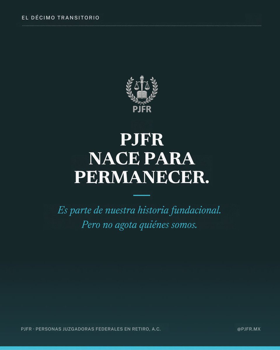pjfrmex's tweet photo. El Décimo Transitorio no fue una promesa. Fue parte de la reforma.

Ahí se establecieron derechos para las personas juzgadoras que dejarían el cargo. Por eso, su cumplimiento se convirtió en una exigencia colectiva.

Lo que está escrito también debe cumplirse.

#PJFR https://t.co/4fusxNX8tD