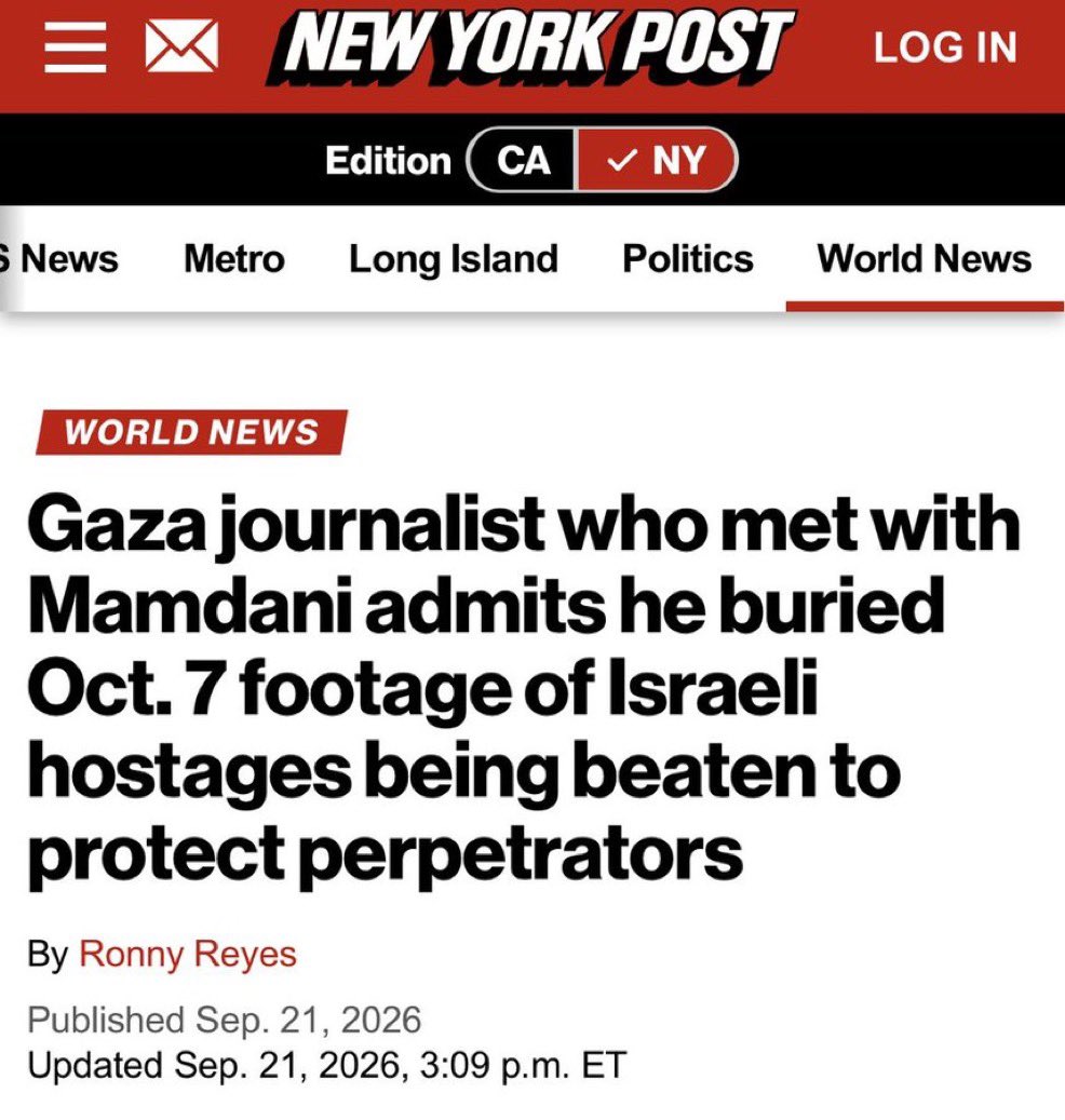 EYakoby's tweet photo. Mamdani found time to repeatedly meet with a Hamas operative who filmed and celebrated the October 7 massacre, but can’t spare 47 minutes to watch the atrocities at the invitation of the Jewish community.

Weird. https://t.co/3fRuNK6Hzb