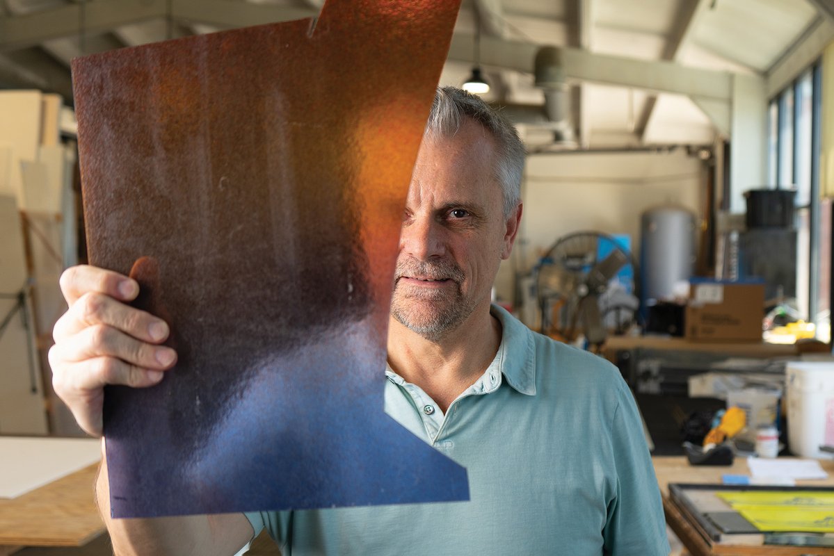 SDSU's tweet photo. For SDSU alumnus David Judson (’92), carrying a 129-year family legacy means honoring the past while shaping what comes next. At Judson Studios, he’s pairing stained-glass tradition with bold innovation. https://t.co/cGzJpyMteB #SDSU #AztecForLife https://t.co/8Ov94BrKTG