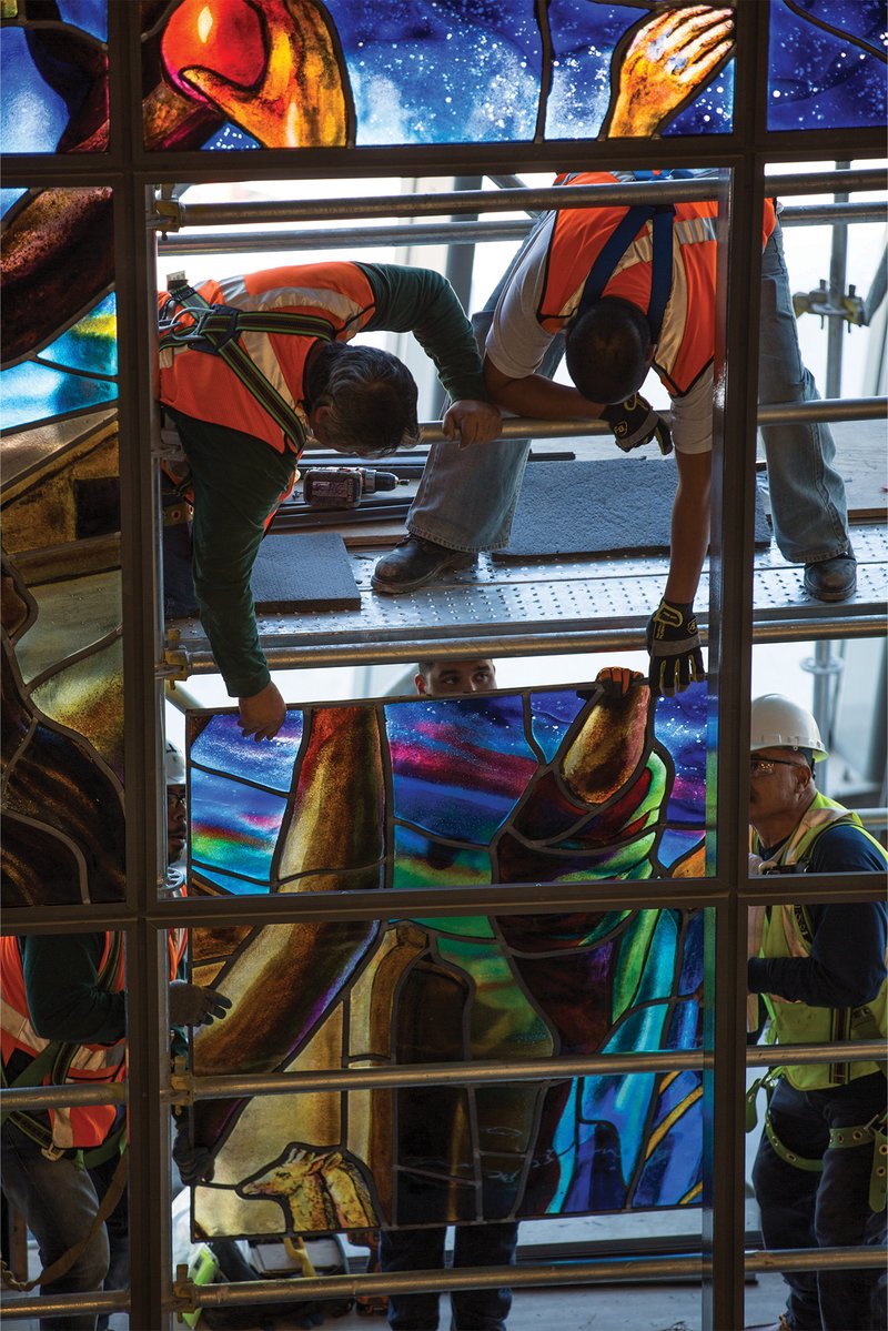 SDSU's tweet photo. For SDSU alumnus David Judson (’92), carrying a 129-year family legacy means honoring the past while shaping what comes next. At Judson Studios, he’s pairing stained-glass tradition with bold innovation. https://t.co/cGzJpyMteB #SDSU #AztecForLife https://t.co/8Ov94BrKTG