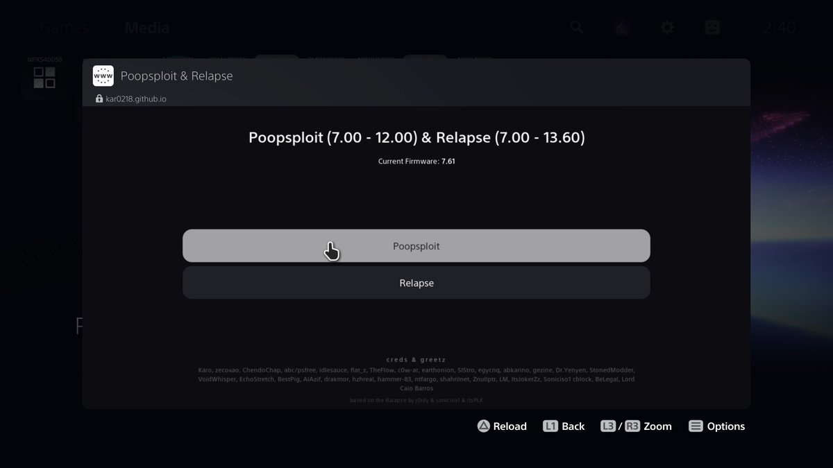 karo_sharifi's tweet photo. 🚀 New PS5 Poopsploit &amp; Relapse Host 
🔹KEXP v0.8-24cf6e5 
🔹 Updated ELF Loader
🔹 OnionHEN 0.0.13 rebuilt with kstuff-lite v1.11
🔹 All payloads updated
🔹 Poopsploit 7.00–12.00
🔹 Relapse 7.00–13.60
🔗 https://t.co/k9M5dl54Vl
🔗 https://t.co/NpwknihKEk
Credits to developers🙏 https://t.co/2JTIswaxDF