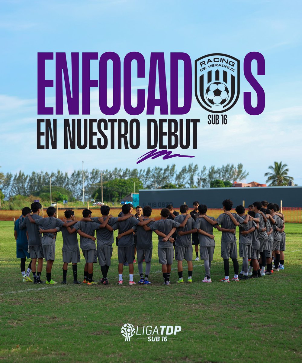RacingTDP_Sub16's tweet photo. ¡Nuestro debut en la Liga TDP Sub16 se acerca! 👀😈

#NuestroCorazónNuestroEscudo💜 https://t.co/bzICvAFkwH