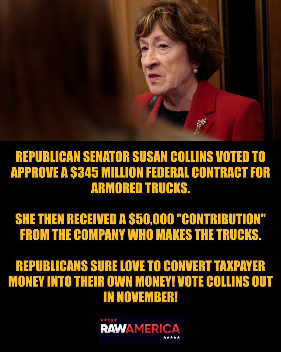 ShawS983's tweet photo. #VoteSusanCollinsOut
#SheShouldResignNow https://t.co/l91dzgLU72