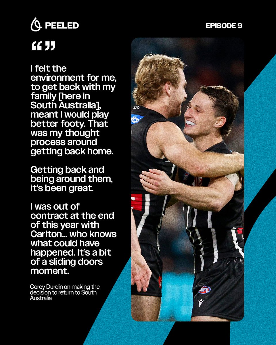 PAFC's tweet photo. On the ninth episode of Peeled, we sat down with Corey Durdin and his sister Shianne 🫂

Durds touched on how his trade went down, being back with family and his close bond with Shianne, who was born with a rare genetic condition which affects her vision ❤️

Listen wherever you get your podcasts, or watch now 🎧 https://t.co/mAuIXePgb0