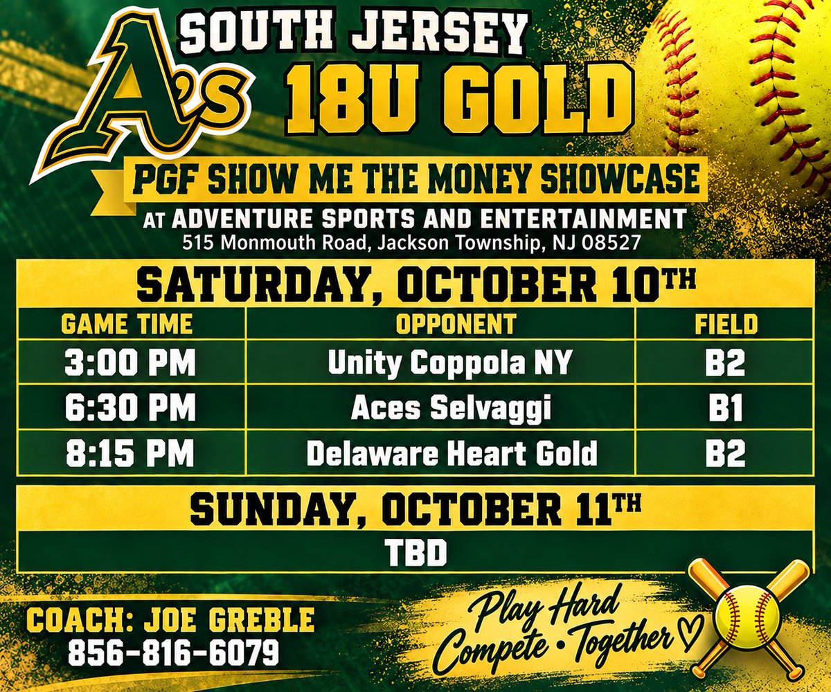 ellagolem_2028's tweet photo. Excited to play at the PGF Show Me the Money Showcase this weekend! @SouthJerseyAs https://t.co/VRWyPAlLvu