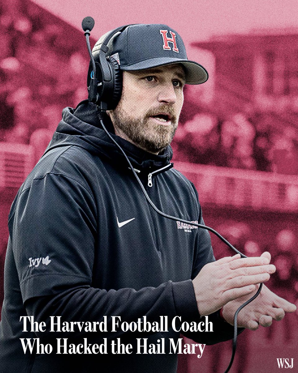 WSJ's tweet photo. Harvard’s football team had four seconds to pull off a miracle on Saturday. For late-game comeback specialist Andrew Aurich, that was plenty of time. 🏈 https://t.co/z47QFD21qt https://t.co/FRungEXiiZ
