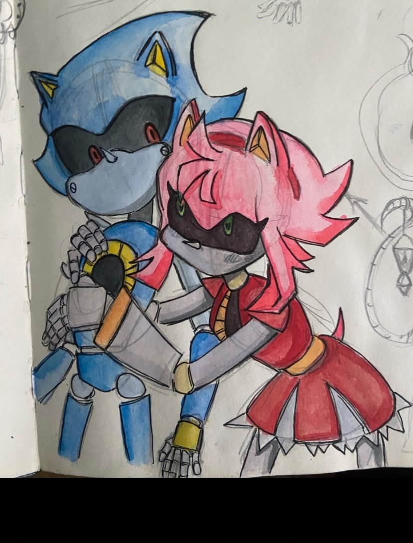 akkiwiy's tweet photo. 11yo me would be proud 
#sonicthehedgehogㅤㅤㅤ #WatercolorIllustration #metalsonic https://t.co/BUSA62hTe0
