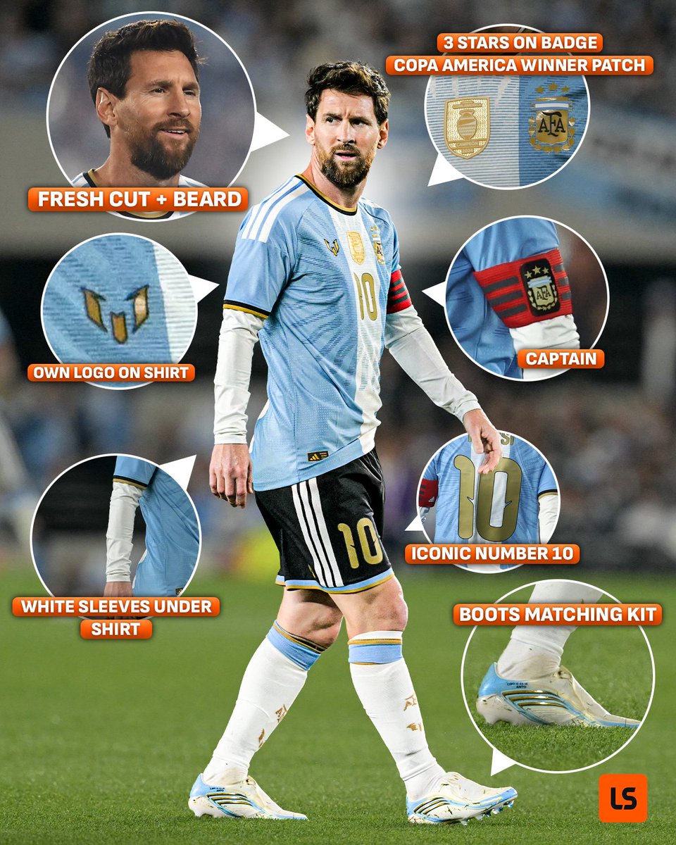livescore's tweet photo. Lionel Messi’s aesthetic on his final Argentina game was 𝙂𝙊𝘼𝙏𝙀𝘿 🥶🐐🇦🇷 https://t.co/o093Q2SVh4