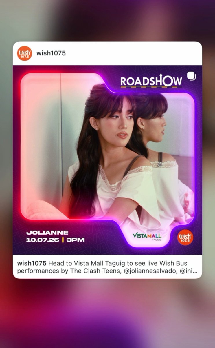 aussiejboy's tweet photo. Catch @joliannesalvado at @wish1075 Bus Roadshow Today, 4PM at Vista Mall Taguig #JolianneSalvado #CarelessPH
©️ @CARELESS_PH IGS https://t.co/HvS4Xy30kd