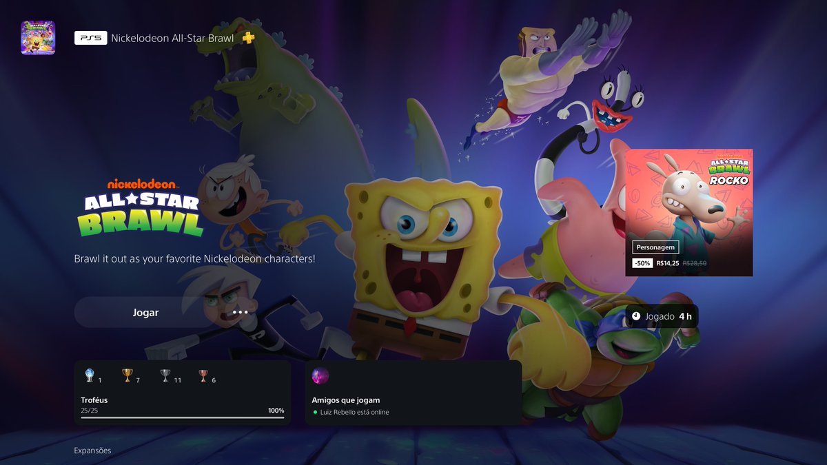 TIFA_FF7__'s tweet photo. Platina #243 - Nickelodeon All Star Brawl https://t.co/YeuYBb1AVA