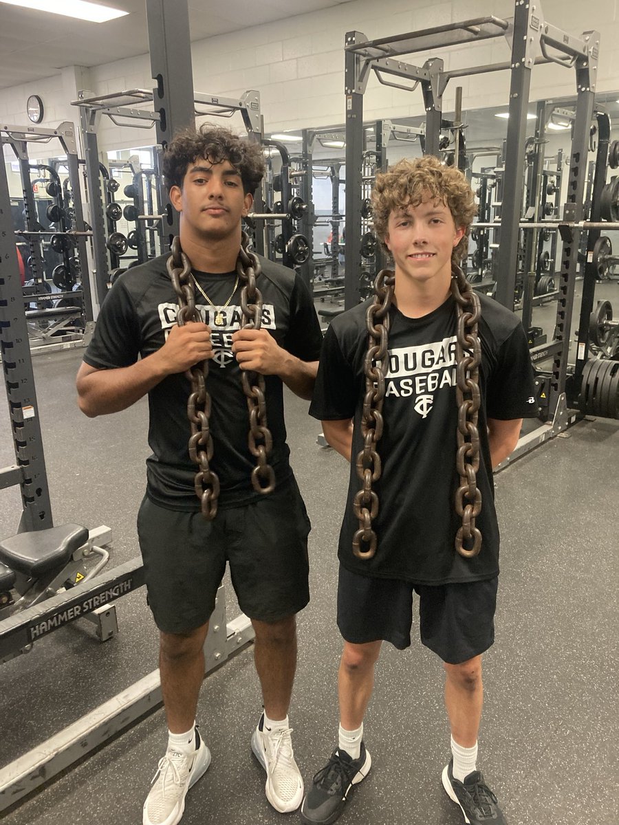 CougarClark's tweet photo. Another week closer to #spring2027 and another week of getting better for our Coogs!

A shout out to our lifters of the week for Clark Baseball. Great job, Angel and Lake!

#BeElite(1%) https://t.co/933WOBSEkZ