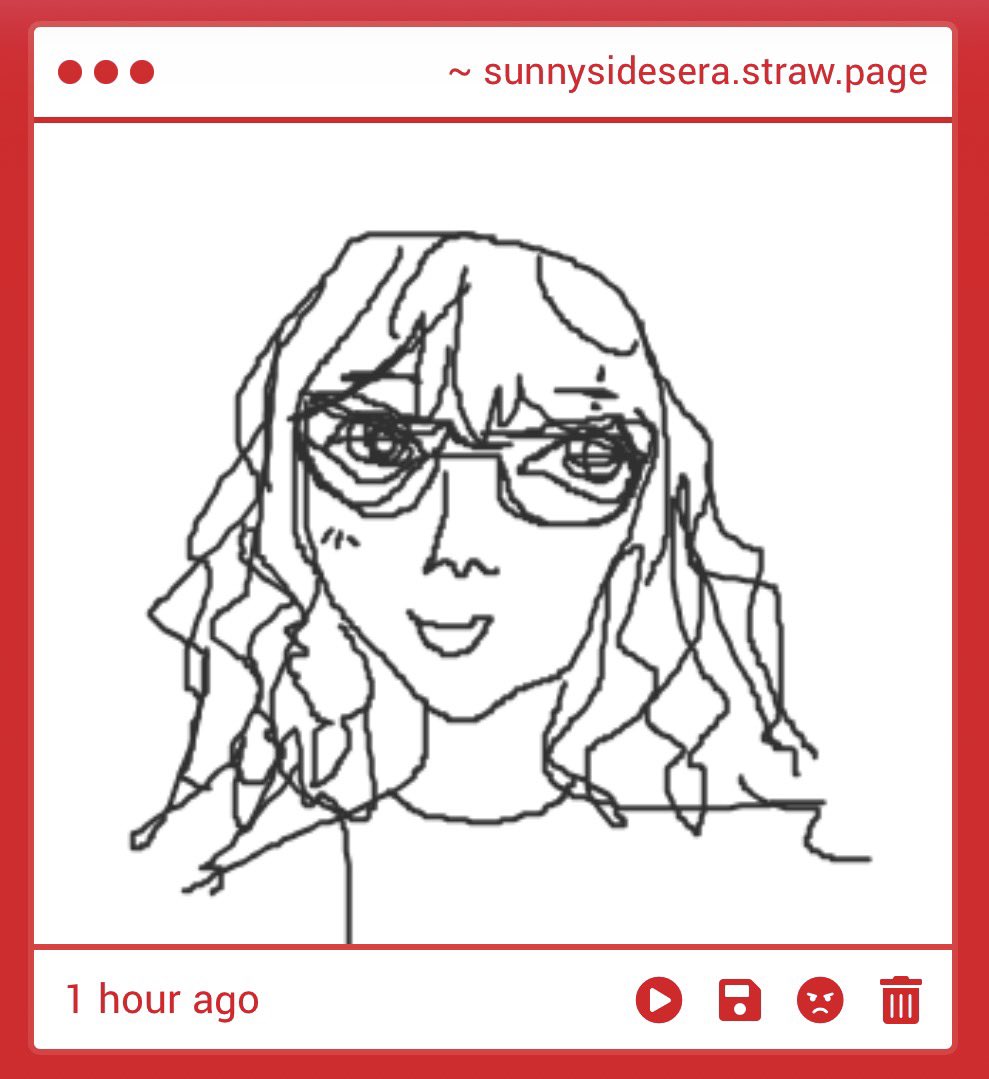 sunnysidesera's tweet photo. so, funny story, i was gonna major in film and preforming arts but right now im leaning more towards psychology or journalism. 

tysm for the drawing omg!! i always admire strawpage artists, i cant draw in the tiny box to save my life. https://t.co/MbCLA9H87G