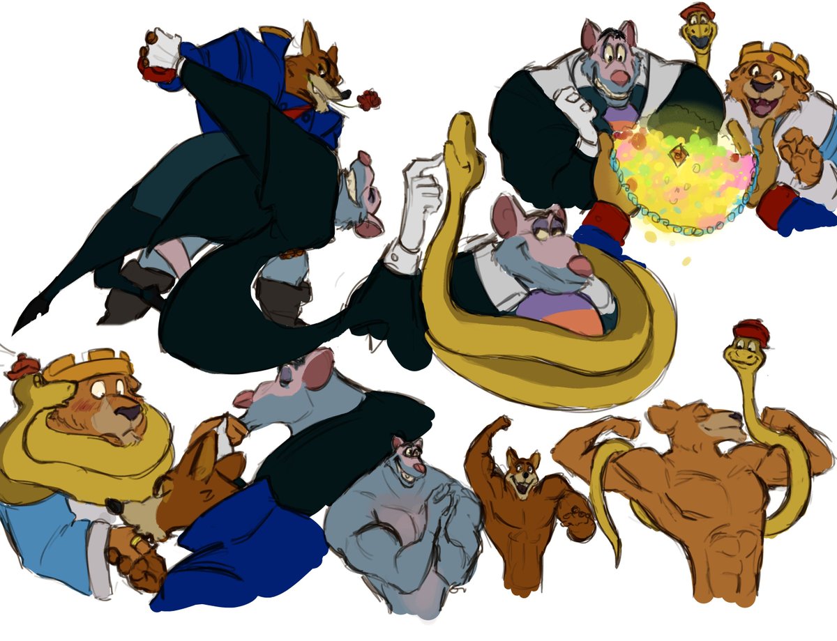 CDubDaOne's tweet photo. A Most Fiendish Quartet 👑 🐍 🦁 🐺 🐀 

Art by @ItsHussypuss https://t.co/TSU500LWBm