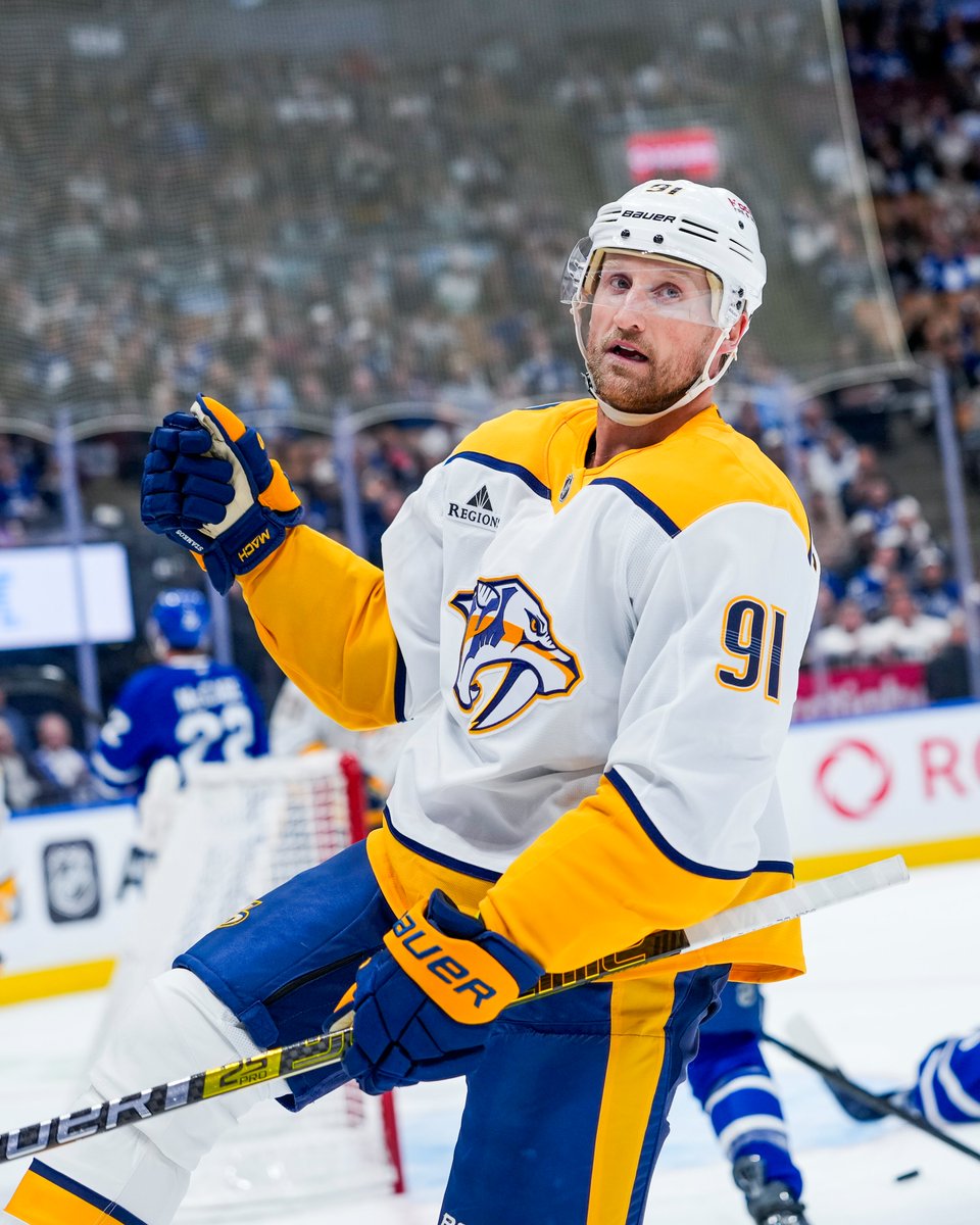 PredsNHL's tweet photo. Fun fact: If you look at the clock, it's actually always on Stammertime https://t.co/3YzsTRyhAh