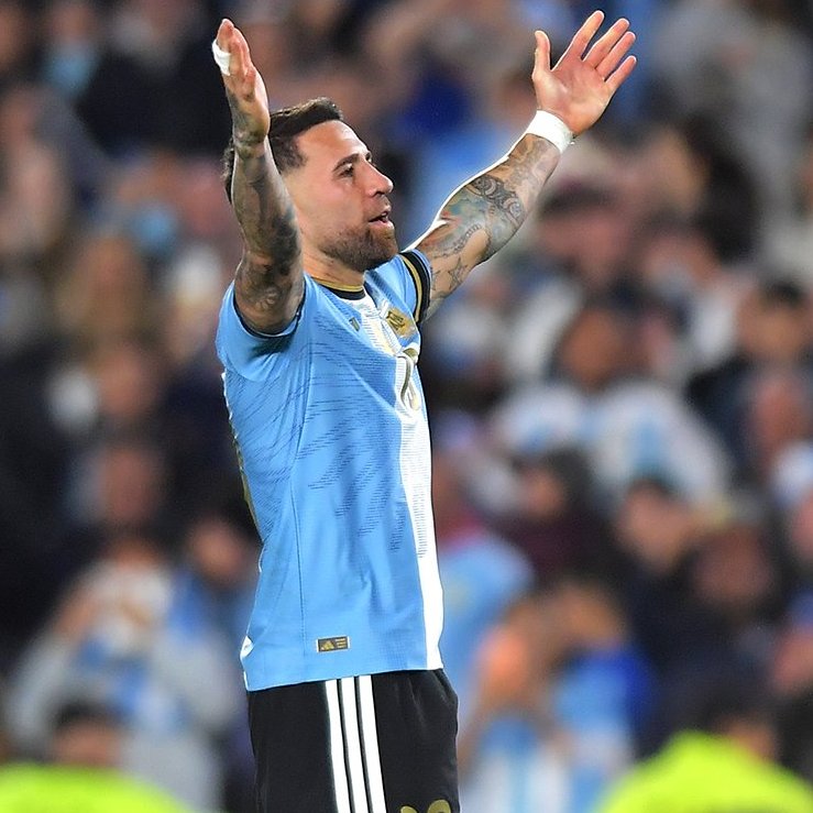 TouchlineX's tweet photo. 🚨 𝗡𝗘𝗪: This was Nicolas Otamendi's last ever game for the Argentinian National Team. https://t.co/N8z0Qps6LN
