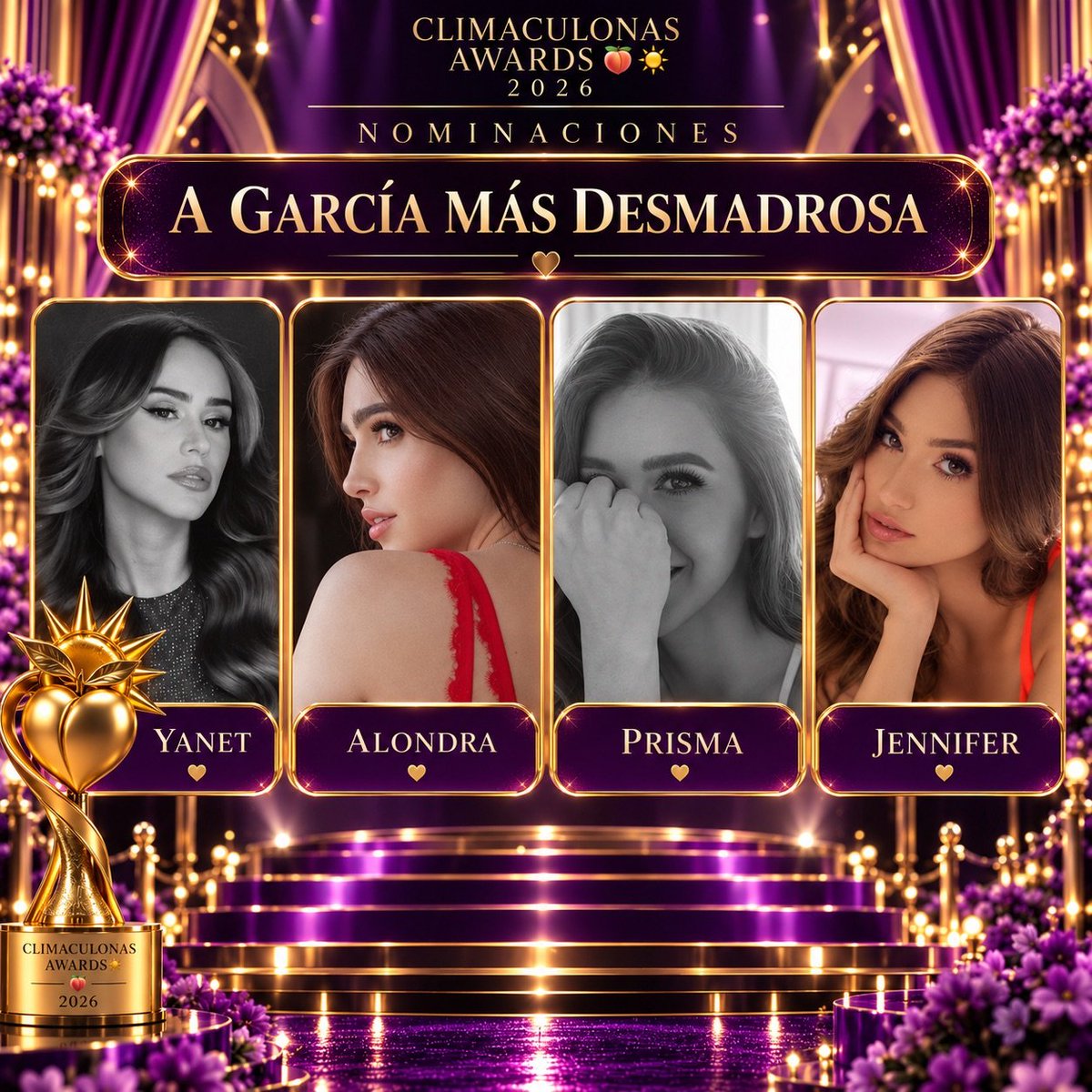 CCLAWARDS's tweet photo. Esta nominación es especial, para reconocer el mérito de las acciones de estas cuatro mujeres impresionantes.

Apoyen a su favorita y que gane la mejor. https://t.co/HdcwYf3ael