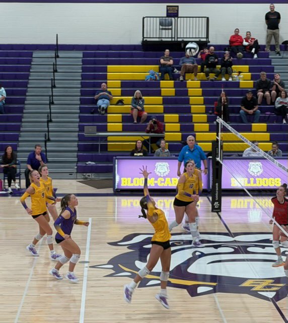 BCBulldogsVB's tweet photo. With a win tonight over Fairfield Union (25-8 25-8 25-15) varsity win our 5th straight MSL Buckeye outright championship💜🏐💛 https://t.co/EiJJboQGKh