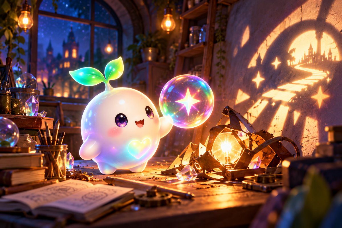 bublingjoy's tweet photo. ✨ Inspiration

Bubling found a broken lamp casting strange shadows across the workshop. Instead of fixing it, Bubling moved the pieces and discovered a hidden path of light. Sometimes, inspiration appears when we look at familiar things differently.

#Inspiration #NewIdeas #LifeLessons