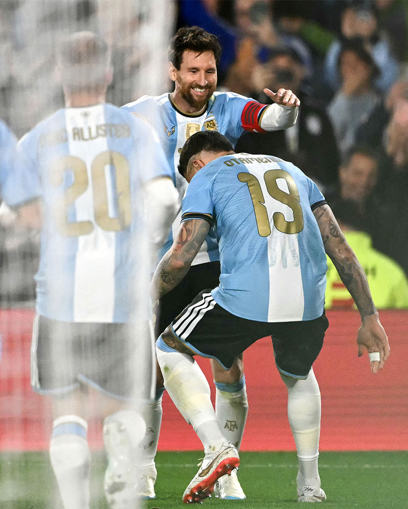brfootball's tweet photo. Lionel Messi’s 69th Argentina assist comes in his 208th and final game 🐐

Nicolás Otamendi the recipient in his own international farewell. https://t.co/wjcu3Jw7So