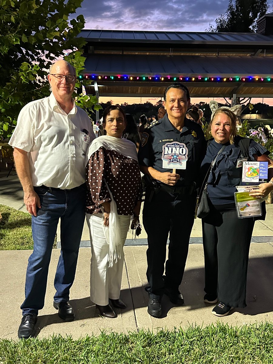 HCSOTexas's tweet photo. .@SheriffEd_HCSO is out and about for National Night Out at Charles Austin Park!
#NNO2026 #HCSONNO2026 https://t.co/QWo64xnx8i