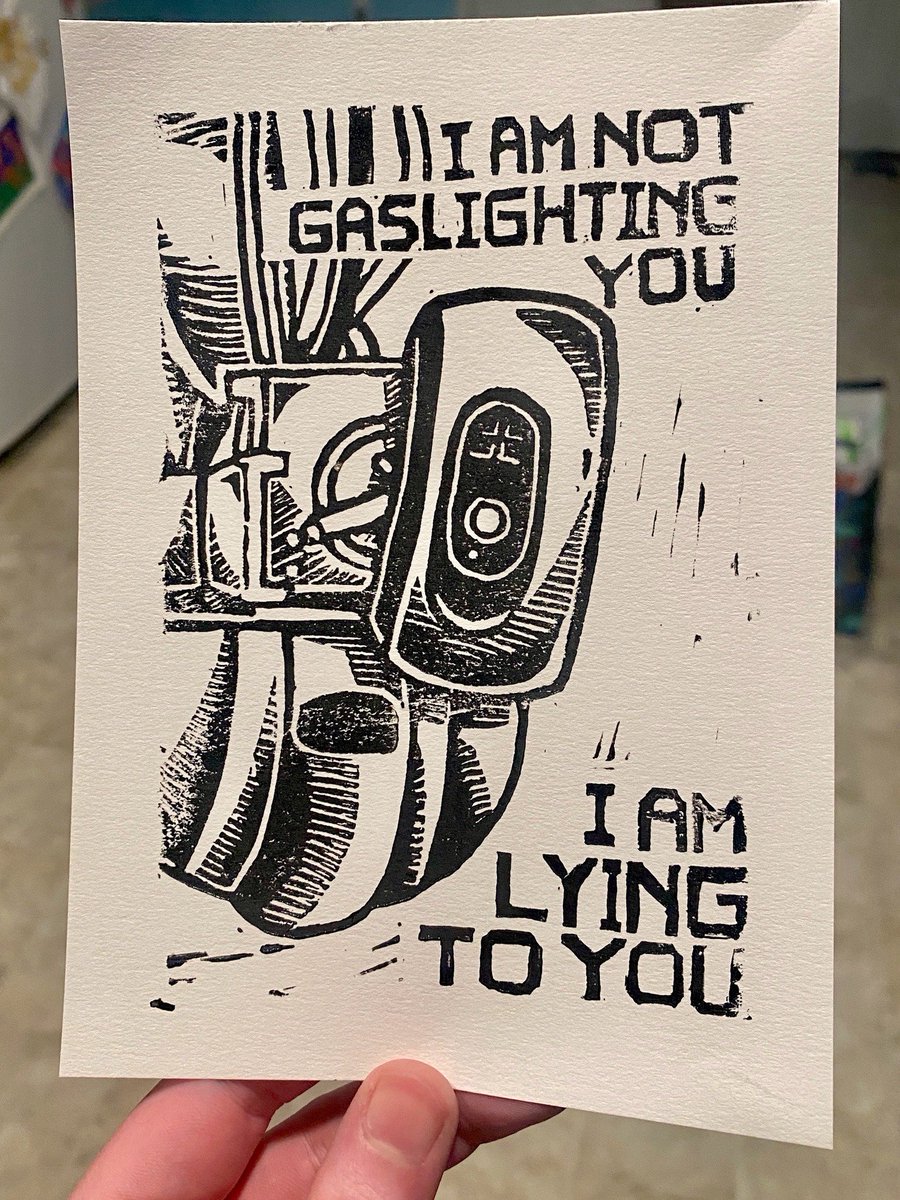 Sal_Predebut's tweet photo. portal 2 glados gaslighting lying to you art meme https://t.co/vtZ8SYkn52