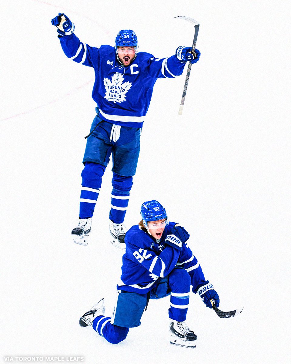 SportsCenter's tweet photo. The rookie and the vet 🗣️🚨

(📸: @MapleLeafs) https://t.co/1shvWLbz6w