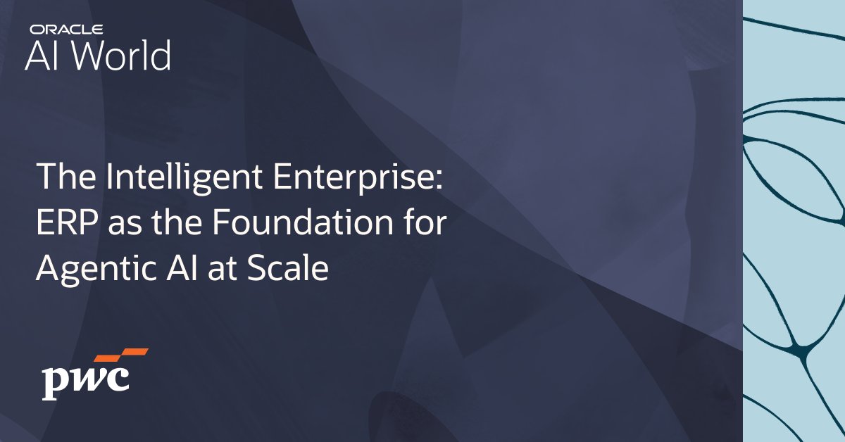 sunilkhunteta's tweet photo. Join @PwC at #AIWorld in Las Vegas to explore how a strong ERP foundation can help move agentic AI from pilots to coordinated action at scale, with insights from @WeatherfordCorp and @Fanatics. https://t.co/o82XizSdRE https://t.co/gQHEpDMCJH