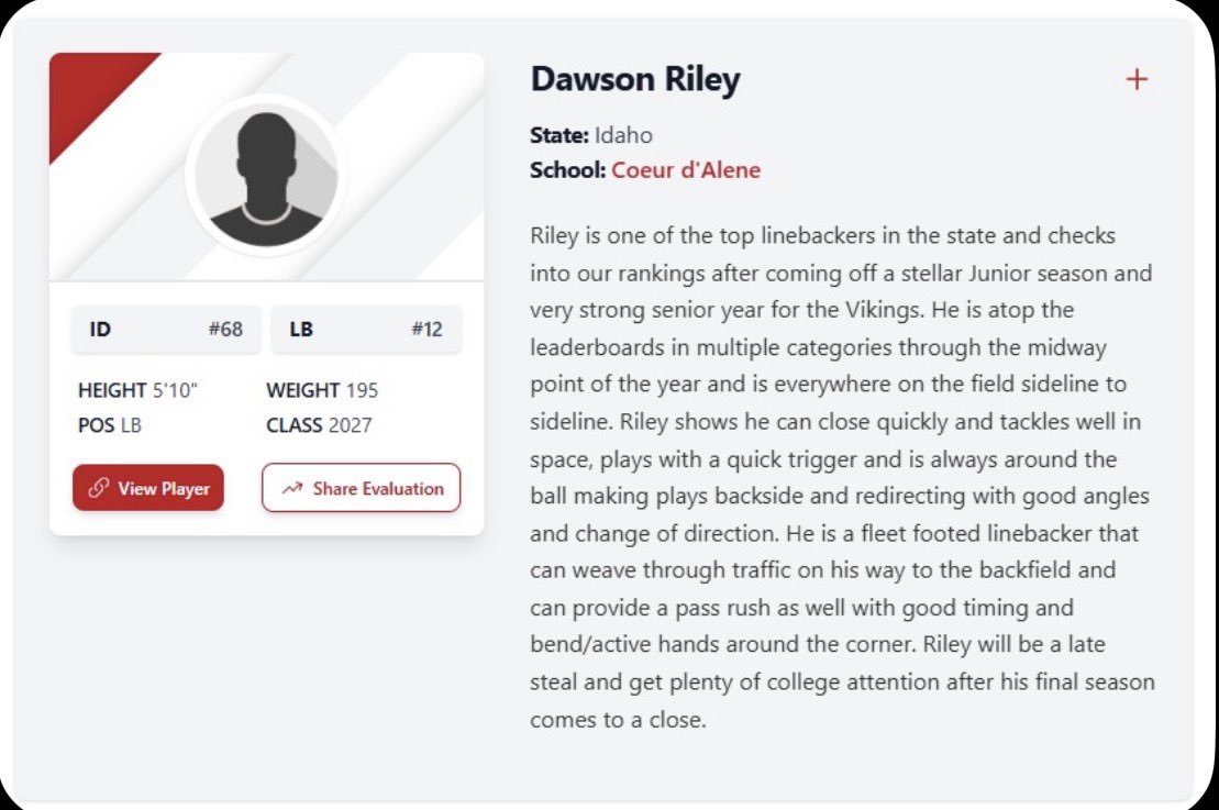 DawsonRiley2027's tweet photo. Thank you @PGregorian @PrepRedzoneID for the write up! https://t.co/2hKDhAaXJ2