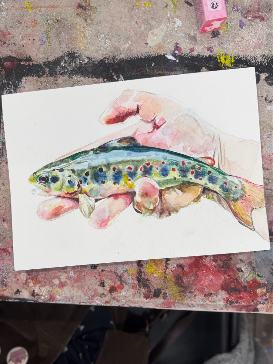 pusheenbakes's tweet photo. fish i painted and Lazy lazy outfit https://t.co/qvnxJgHvPp