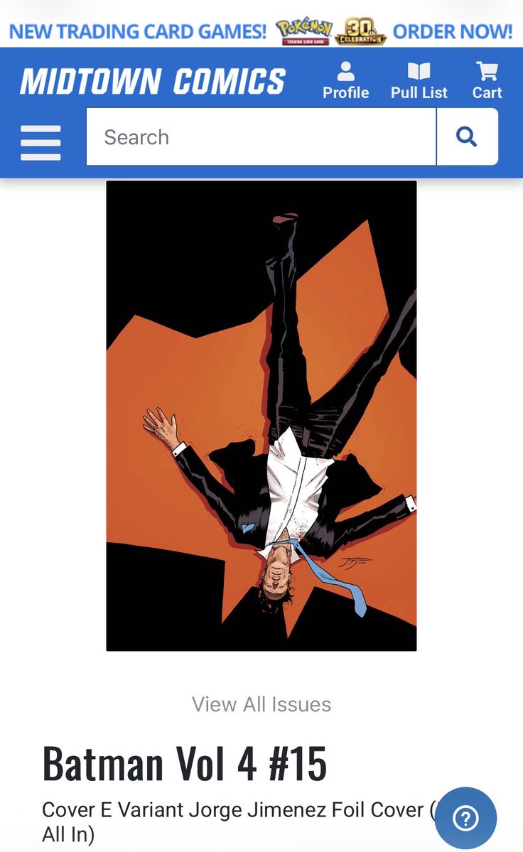 VinylCerebro's tweet photo. @Quintonleo @JorgeJimenezArt Just checked and at least Midtown seem to think cover E is just a foil version of cover A, not this… I can’t currently find his posted wraparound anywhere https://t.co/Z80YkmKZzU