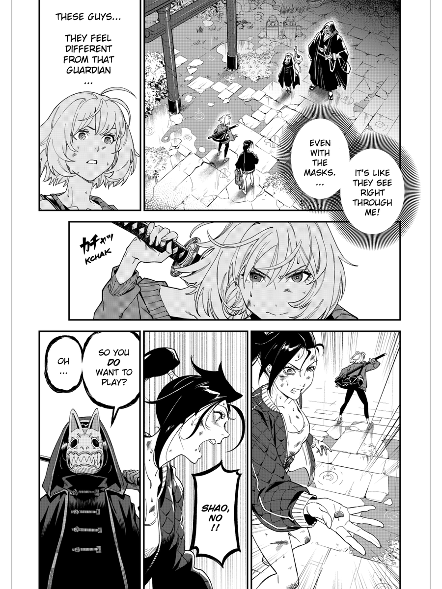 AzukiManga's tweet photo. To protect Shao, Rei forces her to take the Red Bean. https://t.co/R8laVjFq8P