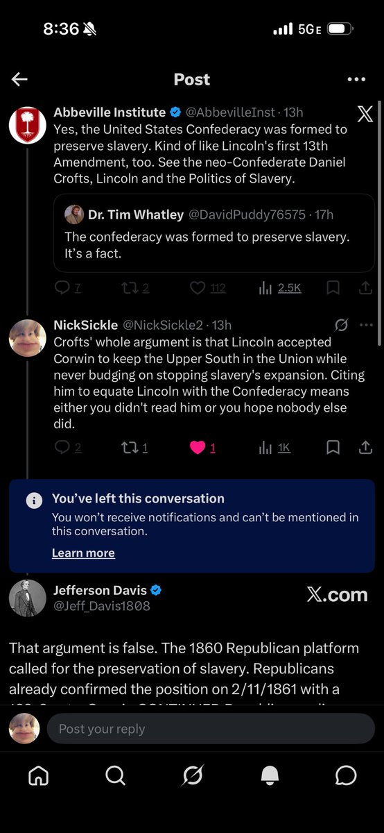 NickSickle2's tweet photo. I left the conversation. I was already blocked. https://t.co/2n2yrKuHbV