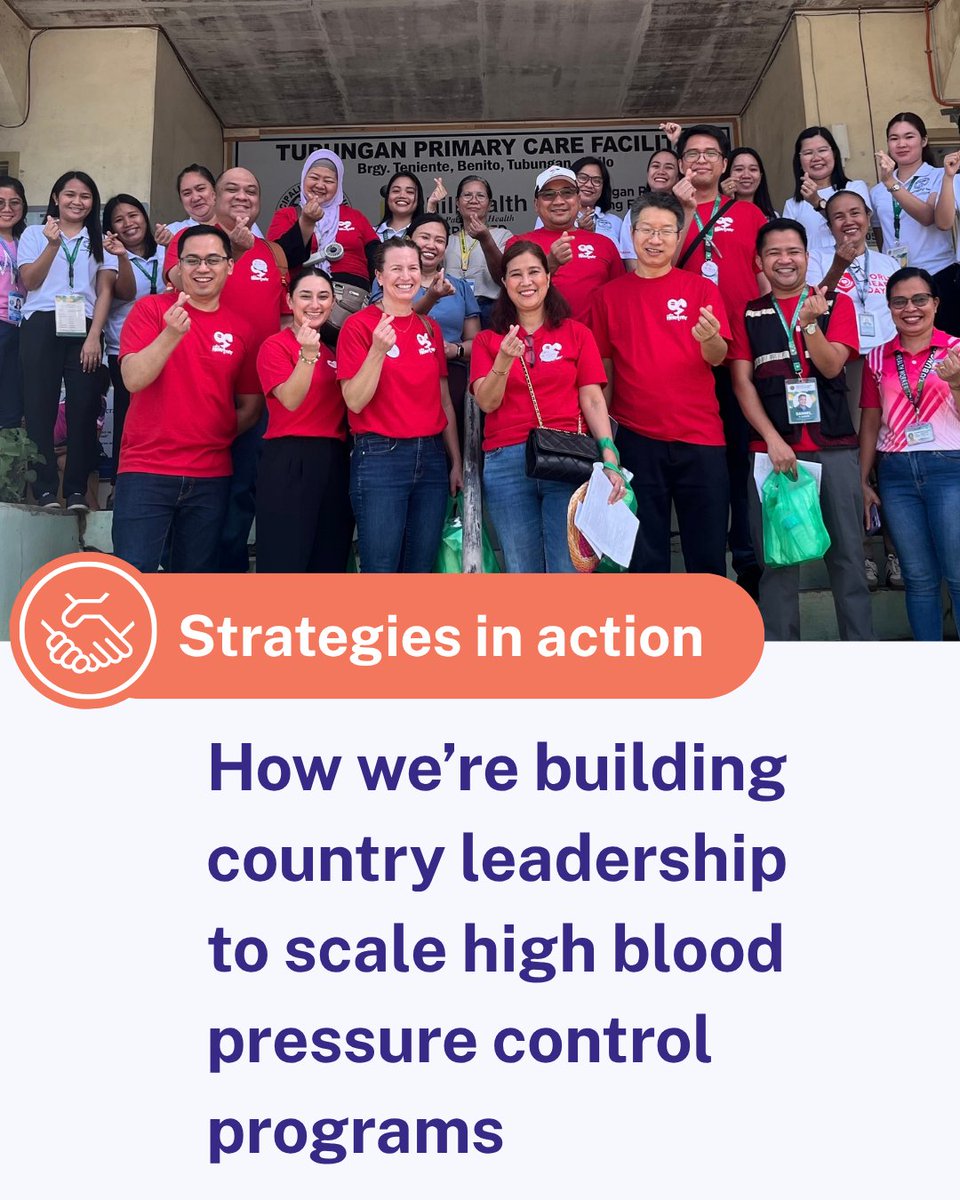 ResolveTSL's tweet photo. High blood pressure is one of the world’s leading causes of death. That’s why we’re empowering countries to improve blood pressure control programs at scale.

We developed a training with @WHO that equips program managers with practical skills to design, implement and scale high-quality hypertension control programs adapted to their health systems.

In the year since we launched, the training has reached 115 program managers from 20 countries across Southeast Asia, Western Pacific and Eastern Mediterranean. Through facilitated discussions, practical exercises, peer learning and field visits, participants move from technical guidance to concrete implementation decisions and action plans that they can use in their countries.

The result? Leaders who can translate strategies from WHO’s HEARTS technical package into country-level action that improves blood pressure control and saves lives.

https://t.co/5IUEkOv1f1