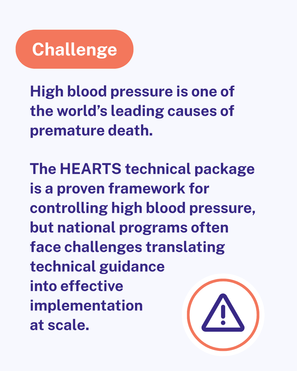 ResolveTSL's tweet photo. High blood pressure is one of the world’s leading causes of death. That’s why we’re empowering countries to improve blood pressure control programs at scale.

We developed a training with @WHO that equips program managers with practical skills to design, implement and scale high-quality hypertension control programs adapted to their health systems.

In the year since we launched, the training has reached 115 program managers from 20 countries across Southeast Asia, Western Pacific and Eastern Mediterranean. Through facilitated discussions, practical exercises, peer learning and field visits, participants move from technical guidance to concrete implementation decisions and action plans that they can use in their countries.

The result? Leaders who can translate strategies from WHO’s HEARTS technical package into country-level action that improves blood pressure control and saves lives.

https://t.co/5IUEkOv1f1