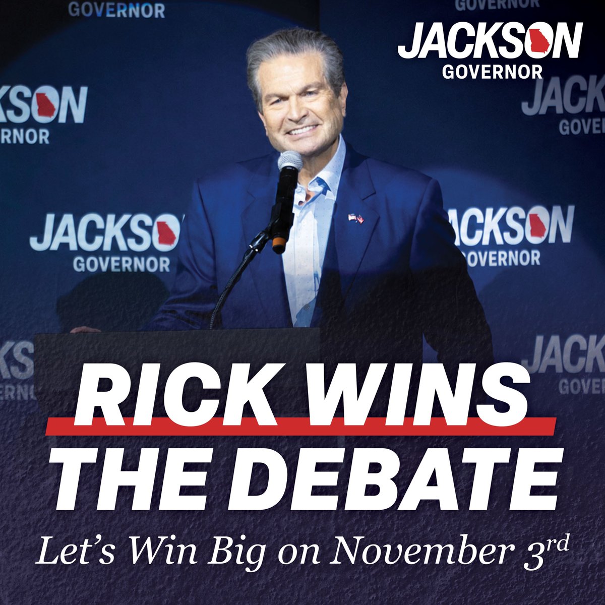 RickJacksonGA's tweet photo. Georgia, you have a choice to make in four weeks, and the choice couldn’t be any clearer.

Keisha Lance Bottoms had her chance to lead. When she had power, costs went up, corruption ran amok, and violent crime skyrocketed. She nearly destroyed Atlanta. We MUST NOT let her destroy Georgia.

I’ll cut your taxes, make your life more affordable, and make public safety a priority every single day. I’ll put Others First, deliver for Georgia families, and when the crisis hits, I won’t walk away from the fight.

I’m Rick Jackson, and I’m asking for your vote.