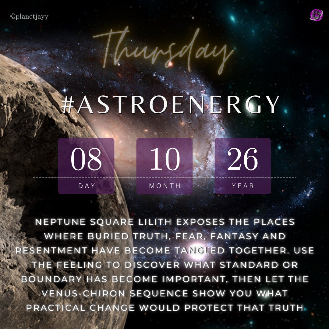 planetjayy's tweet photo. #Aries #Capricorn #Virgo #Scorpio #Aquarius
Thursday, October 8 Horoscope 💫
.
.
The useful revelation today may not be “I figured out what they're doing.” It may be “I finally understand what I require.” https://t.co/3I5lIFdhtC