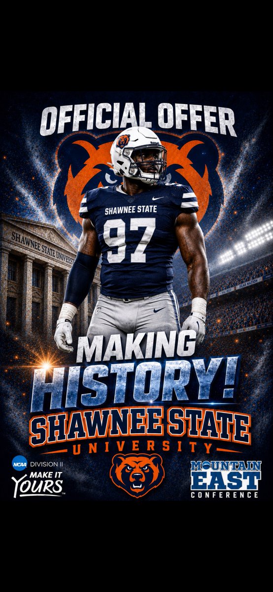 BrandonBrown010's tweet photo. After a great conversation today at school I am blessed to receive a full ride offer to @SSUBEARSFB from  @coachmarksnyder thank you for making the trip to Youngstown 

@TonyDStephens1 @Mark__Porter @NEOZoneHS https://t.co/NbjcHeWTCy