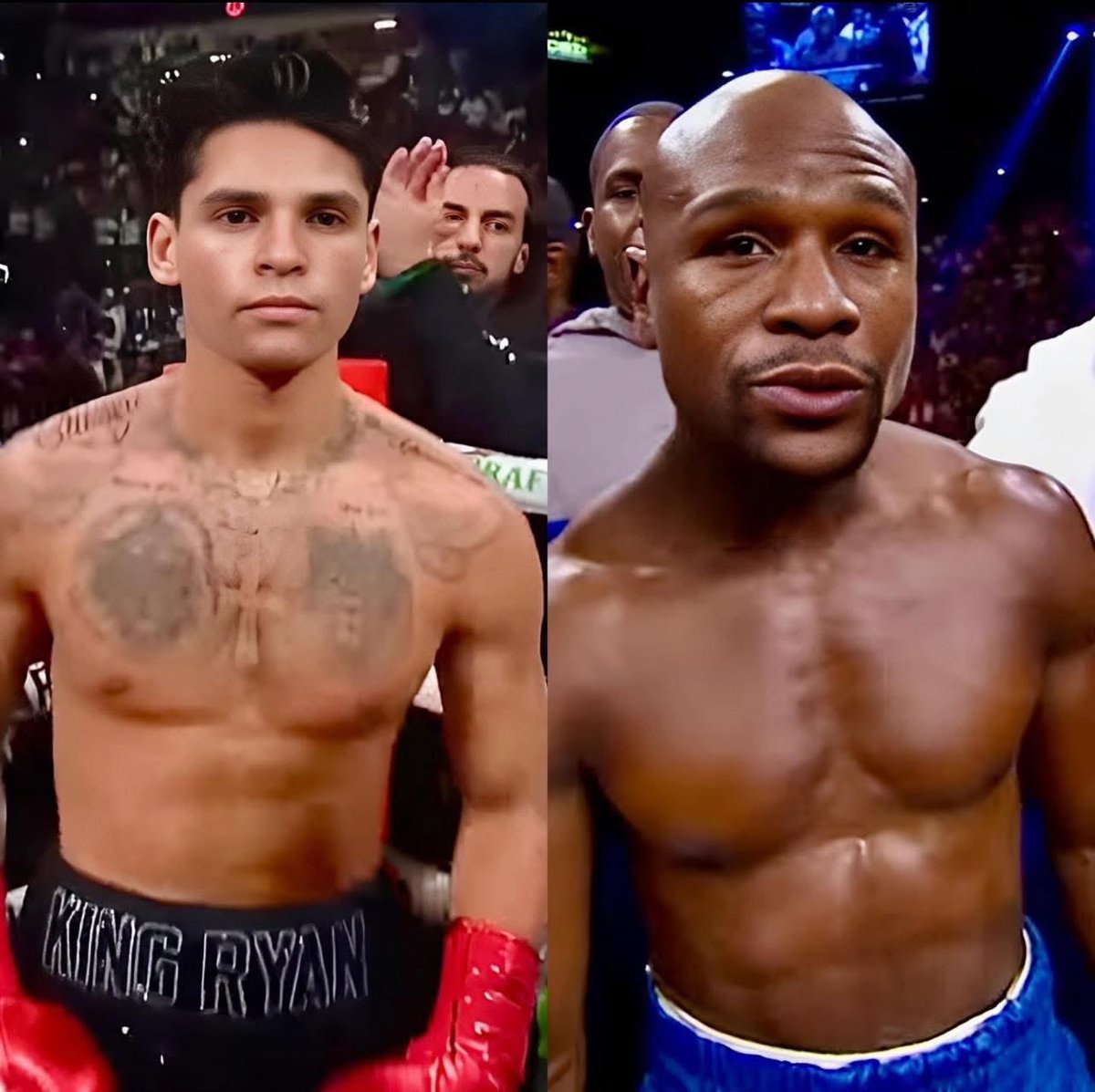 SaycheeseDGTL's tweet photo. Floyd Mayweather vs Ryan Garcia is reportedly now in talks 😳

Floyd is 21 years older than Ryan https://t.co/3k0QspOanC