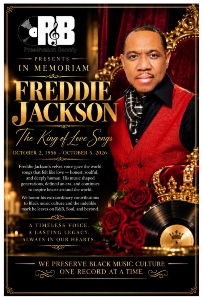 RBPSOC's tweet photo. Rest in peace to @FreddieJrnb from the Rhythm and Blues Preservation Society. #rbpsoc #blackmusicpreservationists #preserveblackmusic #BlackMusicCulture365TM https://t.co/9im5iZ74SZ